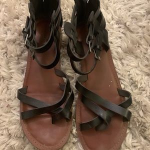 Black Gladiator Sandals